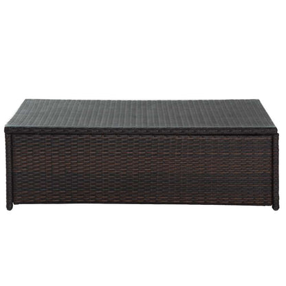 Crosley Furniture - Palm Harbor Outdoor Wicker Glass Top Table - CO7201-BR veiw 3