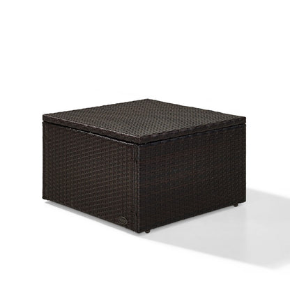 Crosley Furniture - Palm Harbor Outdoor Wicker Ottoman in Brown With Sand Cushions - KO70091BR-SA_CLOSEOUT veiw 6