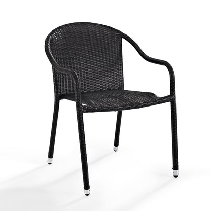 Crosley Furniture - Palm Harbor Outdoor Wicker Stackable Chairs - Brown (Set of 2) - CO7137-BR_CLOSEOUT veiw 1