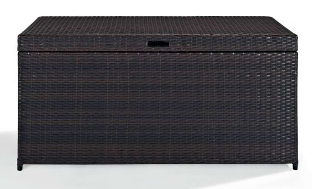 Crosley Furniture - Palm Harbor Outdoor Wicker Storage Bin in Brown - CO7300-BR veiw 1