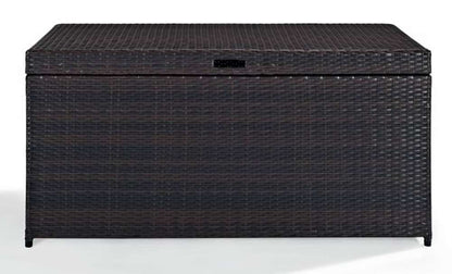 Crosley Furniture - Palm Harbor Outdoor Wicker Storage Bin in Brown - CO7300-BR veiw 1