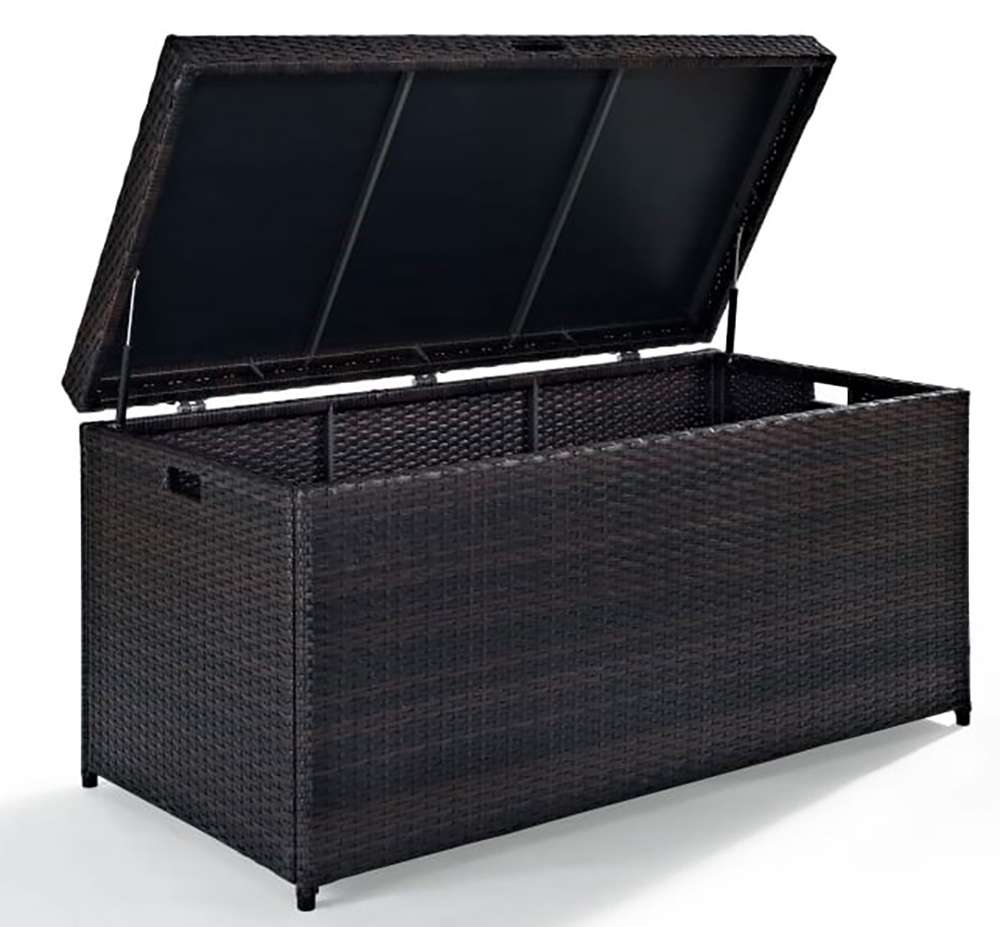 Crosley Furniture - Palm Harbor Outdoor Wicker Storage Bin in Brown - CO7300-BR veiw 3