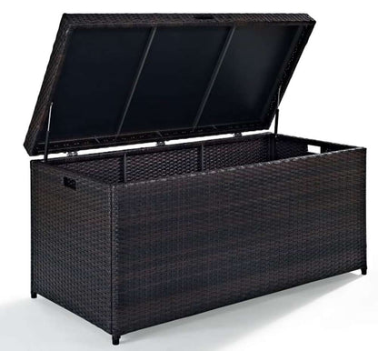 Crosley Furniture - Palm Harbor Outdoor Wicker Storage Bin in Brown - CO7300-BR veiw 3