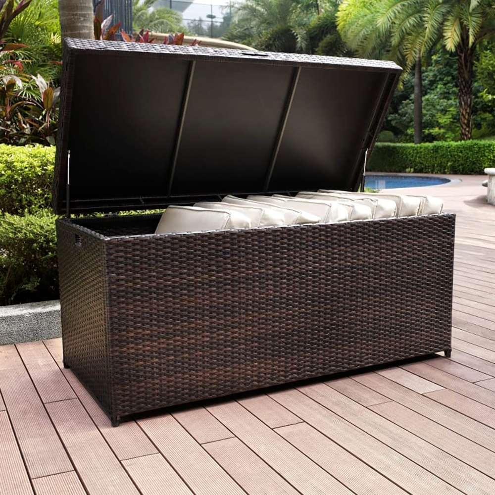 Crosley Furniture - Palm Harbor Outdoor Wicker Storage Bin in Brown - CO7300-BR veiw 4