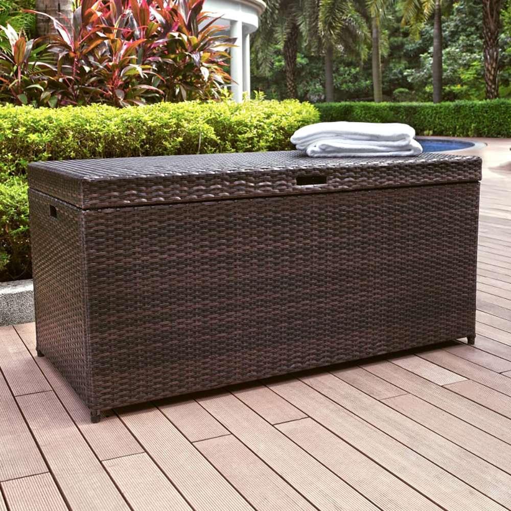 Crosley Furniture - Palm Harbor Outdoor Wicker Storage Bin in Brown - CO7300-BR veiw 5