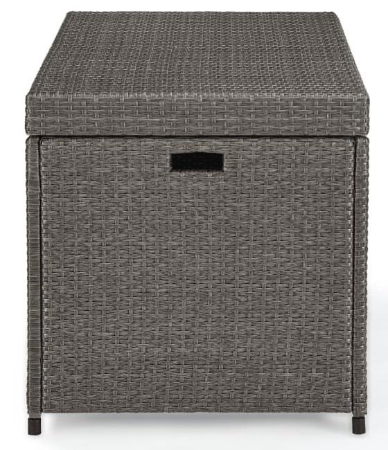 Crosley Furniture - Palm Harbor Wicker Storage Bin in Weathered Grey - CO7300-WG veiw 3