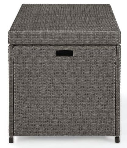 Crosley Furniture - Palm Harbor Wicker Storage Bin in Weathered Grey - CO7300-WG veiw 3