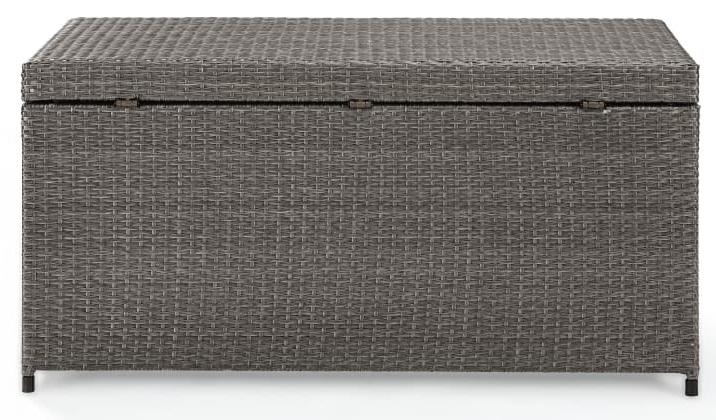 Crosley Furniture - Palm Harbor Wicker Storage Bin in Weathered Grey - CO7300-WG veiw 4