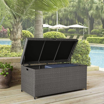 Crosley Furniture - Palm Harbor Wicker Storage Bin in Weathered Grey - CO7300-WG veiw 6