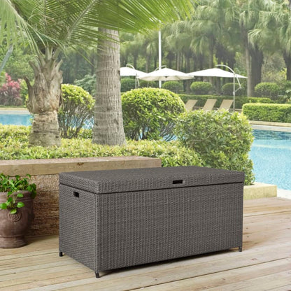 Crosley Furniture - Palm Harbor Wicker Storage Bin in Weathered Grey - CO7300-WG veiw 7