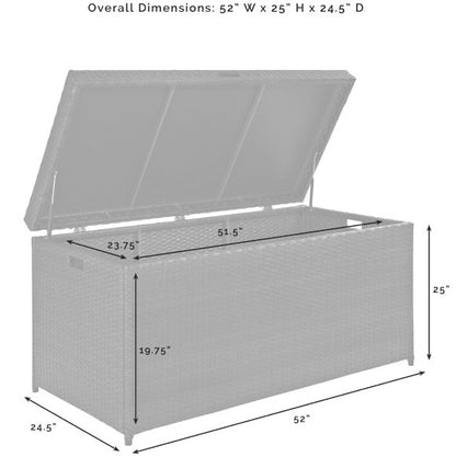 Crosley Furniture - Palm Harbor Wicker Storage Bin in Weathered Grey - CO7300-WG veiw 8