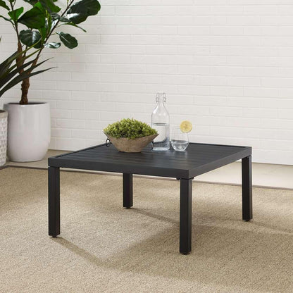 Crosley Furniture - Piermont Outdoor Metal Sectional Coffee Table Matte Black - CO6321-MB veiw 1