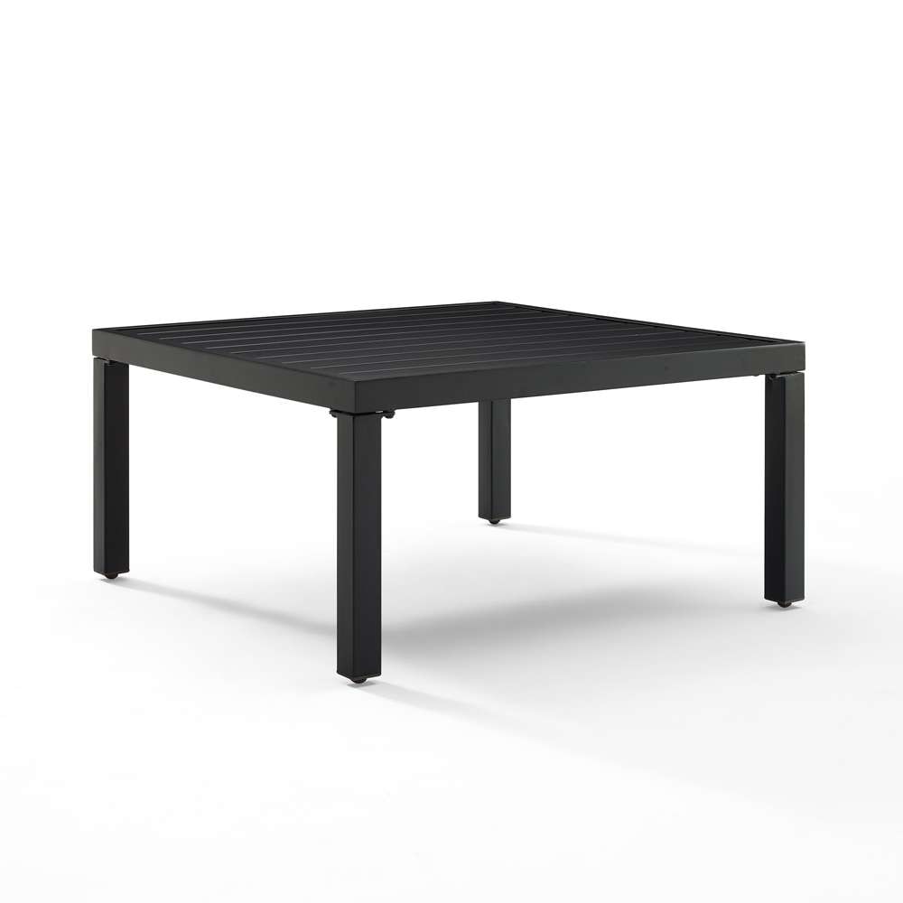 Crosley Furniture - Piermont Outdoor Metal Sectional Coffee Table Matte Black - CO6321-MB veiw 2