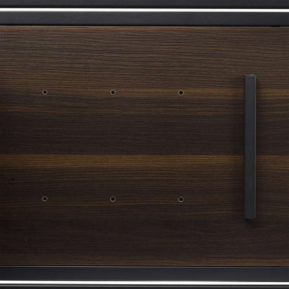 Crosley Furniture Provo Record Storage Console Matte Black/Brown - CF1143MB-BR veiw 13