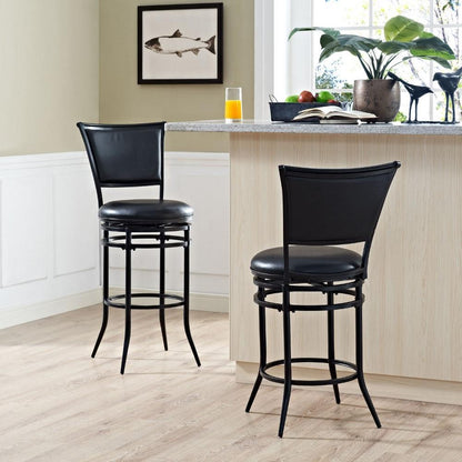 Crosley Furniture - Rachel Bar Stool in Black - CF520030BK-BK veiw 2