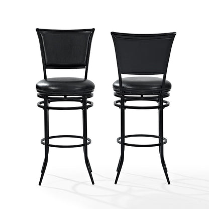 Crosley Furniture - Rachel Bar Stool in Black - CF520030BK-BK veiw 9