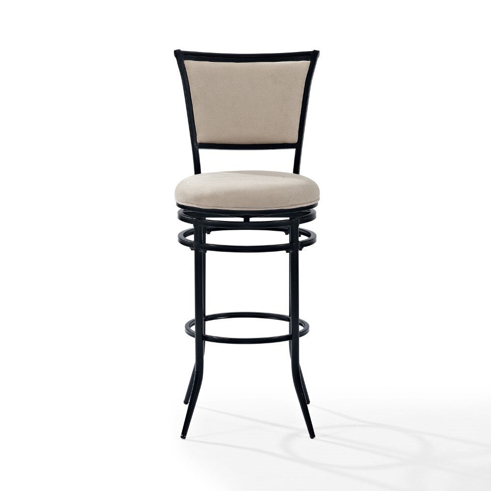 Crosley Furniture - Rachel Bar Stool - CF520030BK-WH veiw 5