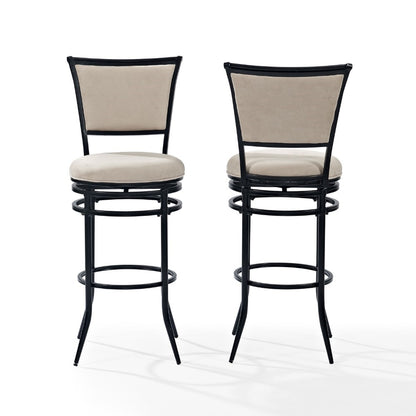 Crosley Furniture - Rachel Bar Stool - CF520030BK-WH veiw 7