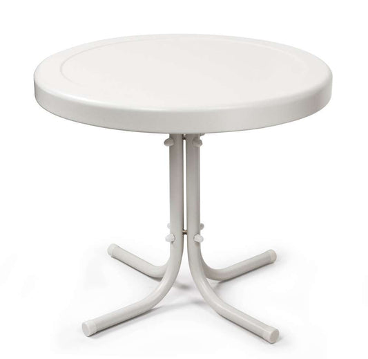 Crosley Furniture - Retro Metal Side Table in Alabaster White - CO1011A-WH veiw 1
