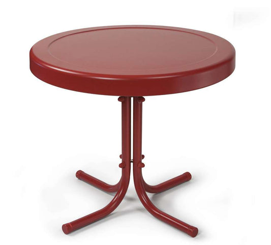 Crosley Furniture - Retro Metal Side Table in Coral Red - CO1011A-RE veiw 1