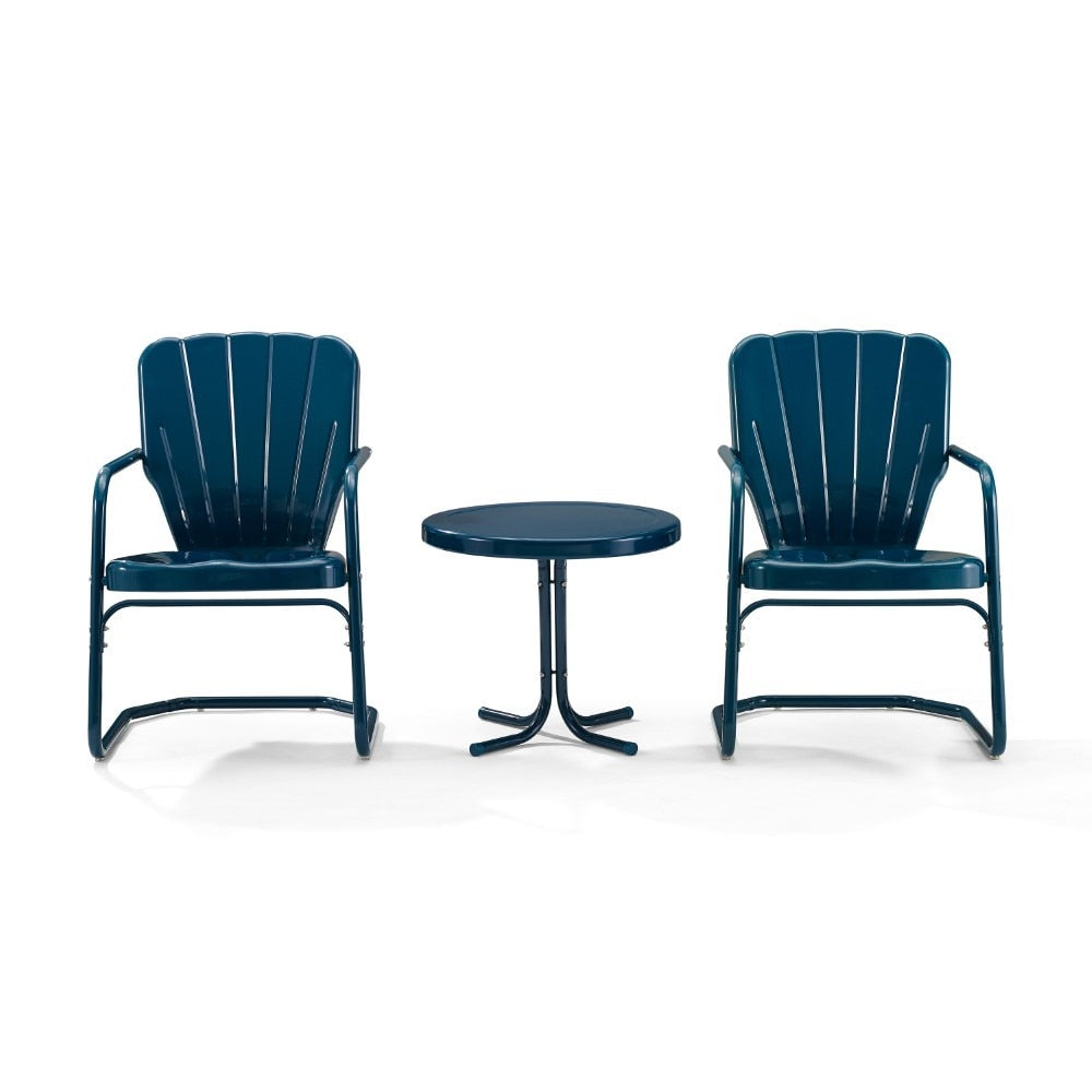 Crosley Furniture - Ridgeland 3 Piece Metal Conversation Seating Set - KO10012NV view 1