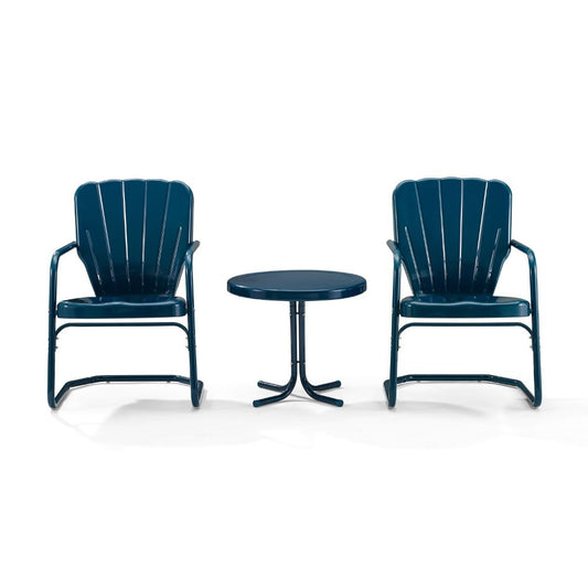 Crosley Furniture - Ridgeland 3 Piece Metal Conversation Seating Set - KO10012NV veiw 1