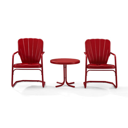 Crosley Furniture - Ridgeland 3 Piece Metal Conversation Seating Set - KO10012RE veiw 1