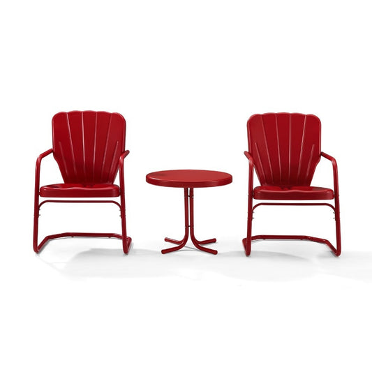 Crosley Furniture - Ridgeland 3 Piece Metal Conversation Seating Set - KO10012RE veiw 1