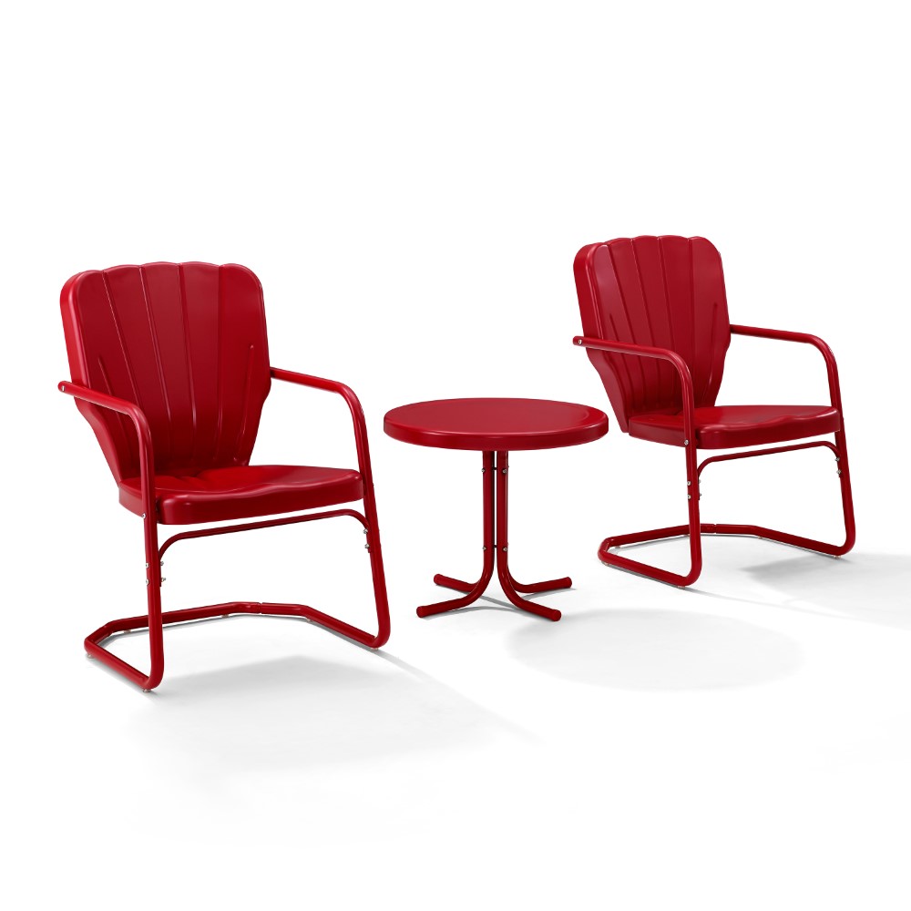 Crosley Furniture - Ridgeland 3 Piece Metal Conversation Seating Set - KO10012RE veiw 3