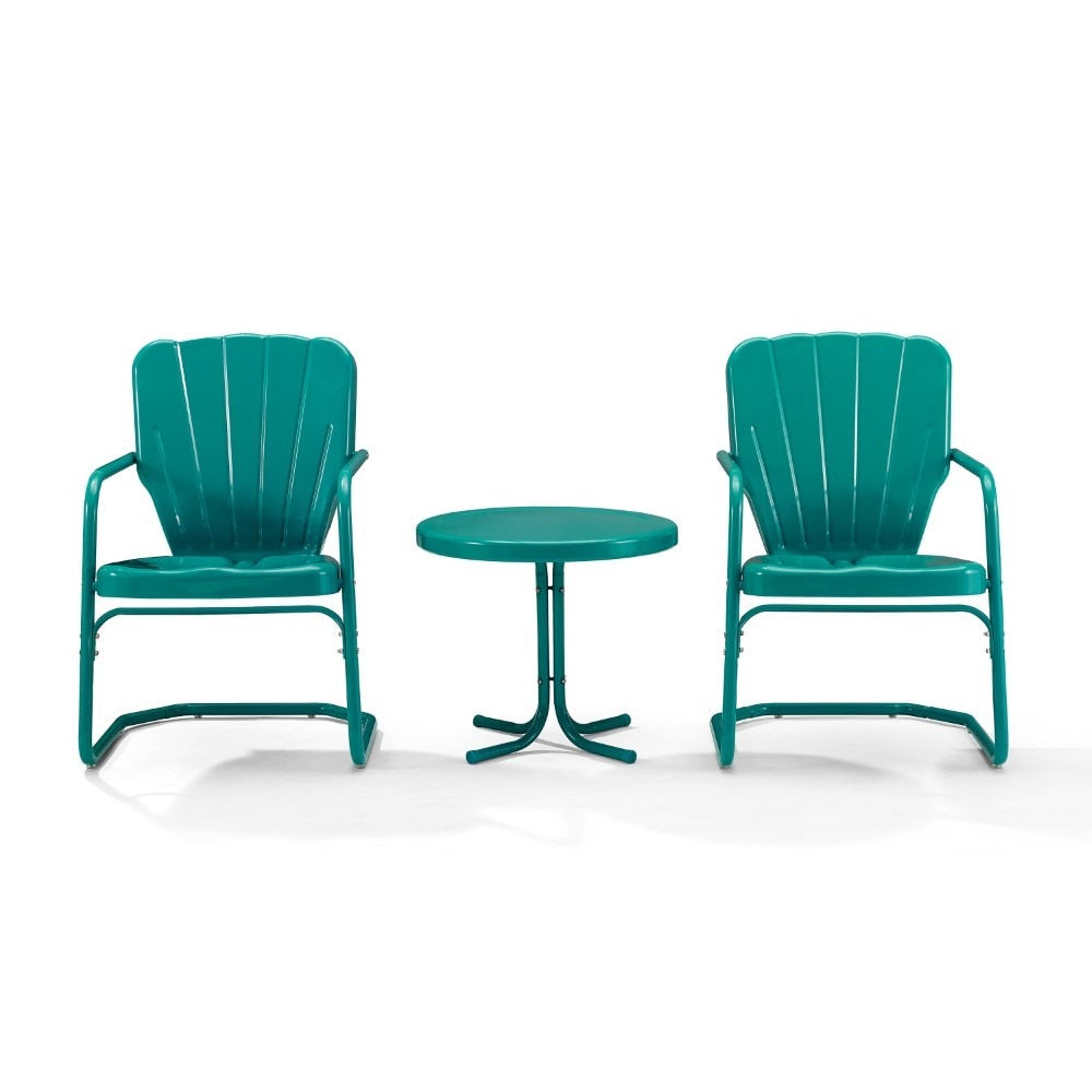Crosley Furniture - Ridgeland 3 Piece Metal Conversation Seating Set - KO10012TU veiw 1