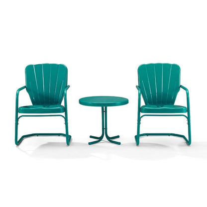 Crosley Furniture - Ridgeland 3 Piece Metal Conversation Seating Set - KO10012TU veiw 1