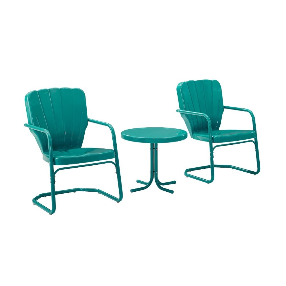 Crosley Furniture - Ridgeland 3 Piece Metal Conversation Seating Set - KO10012TU veiw 2