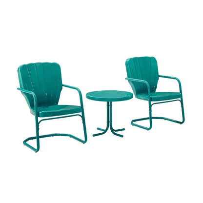 Crosley Furniture - Ridgeland 3 Piece Metal Conversation Seating Set - KO10012TU veiw 2