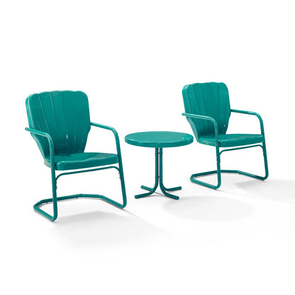 Crosley Furniture - Ridgeland 3 Piece Metal Conversation Seating Set - KO10012TU veiw 3