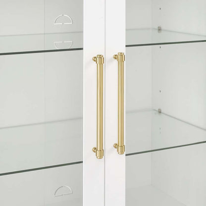Crosley Furniture - Roarke 2Pc Pantry Storage Cabinet W/Glass Door Hutch Set White - 2 Pantries - KF33056WH veiw 9