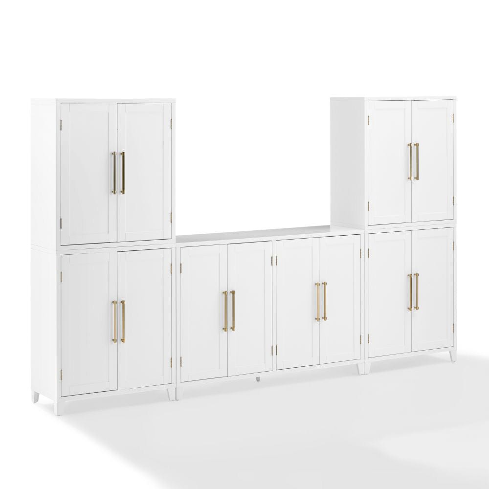 Crosley Furniture - Roarke 3-Piece Sideboard And Pantry Set - Sideboard & 2 Pantries - KF33058WH view 1