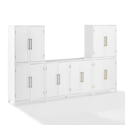 Crosley Furniture - Roarke 3-Piece Sideboard And Pantry Set - Sideboard & 2 Pantries - KF33058WH view 1