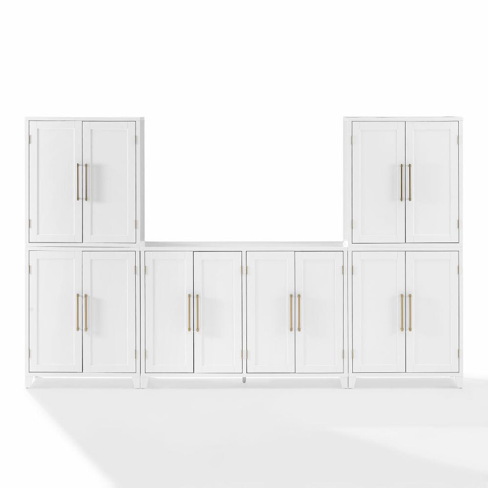 Crosley Furniture - Roarke 3-Piece Sideboard And Pantry Set - Sideboard & 2 Pantries - KF33058WH view 2