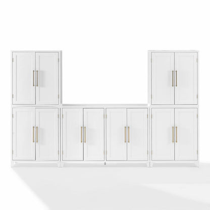 Crosley Furniture - Roarke 3-Piece Sideboard And Pantry Set - Sideboard & 2 Pantries - KF33058WH view 2