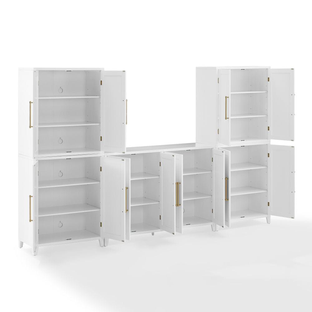 Crosley Furniture - Roarke 3-Piece Sideboard And Pantry Set - Sideboard & 2 Pantries - KF33058WH view 4