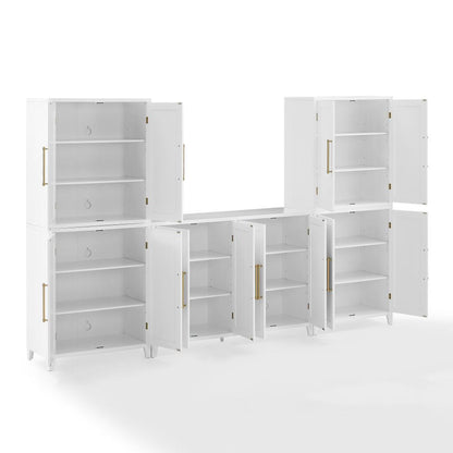 Crosley Furniture - Roarke 3-Piece Sideboard And Pantry Set - Sideboard & 2 Pantries - KF33058WH view 4