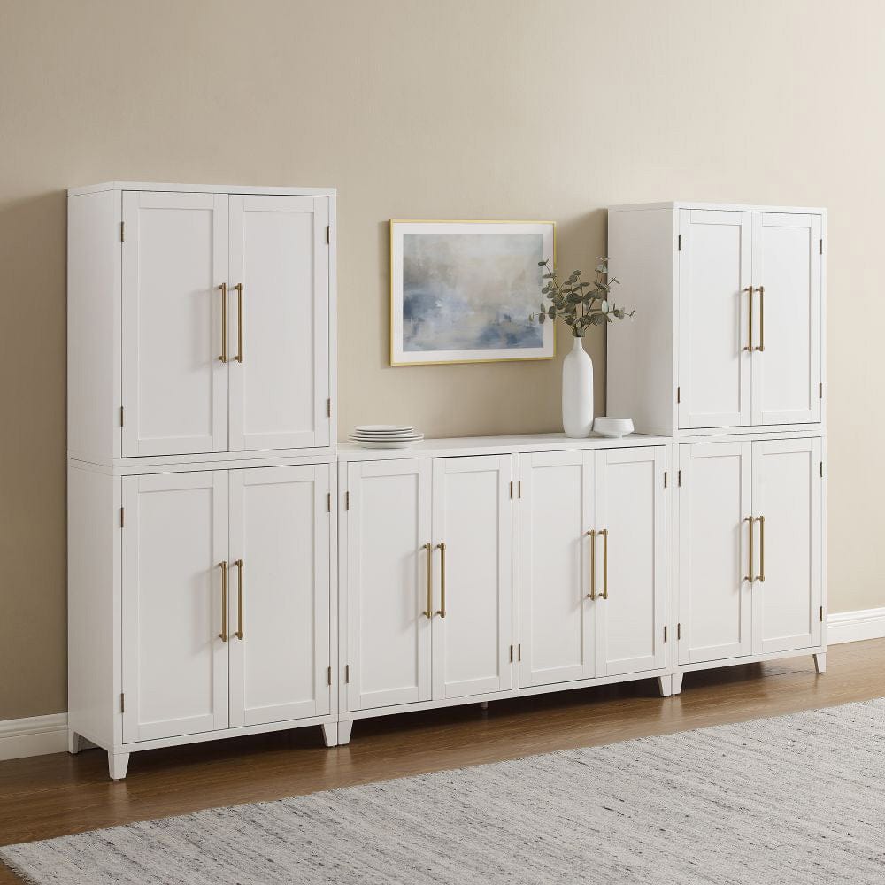 Crosley Furniture - Roarke 3-Piece Sideboard And Pantry Set - Sideboard & 2 Pantries - KF33058WH view 6