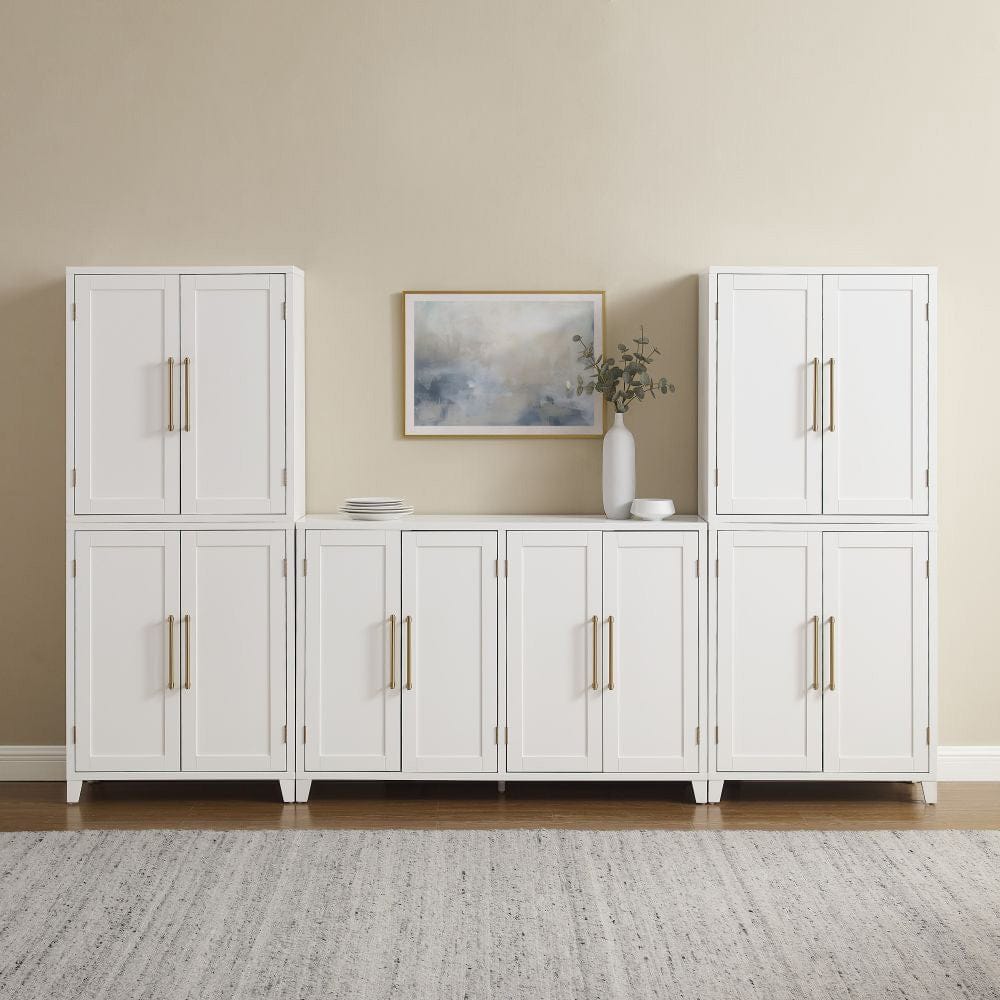 Crosley Furniture - Roarke 3-Piece Sideboard And Pantry Set - Sideboard & 2 Pantries - KF33058WH view 7