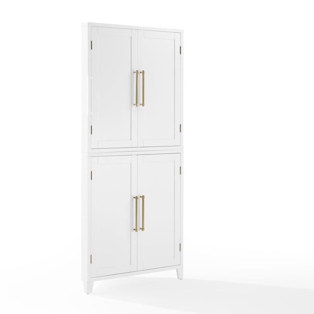Crosley Furniture - Roarke Corner Kitchen Storage Pantry Cabinet - KF33057WH view 1
