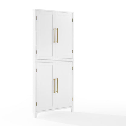 Crosley Furniture - Roarke Corner Kitchen Storage Pantry Cabinet - KF33057WH view 1