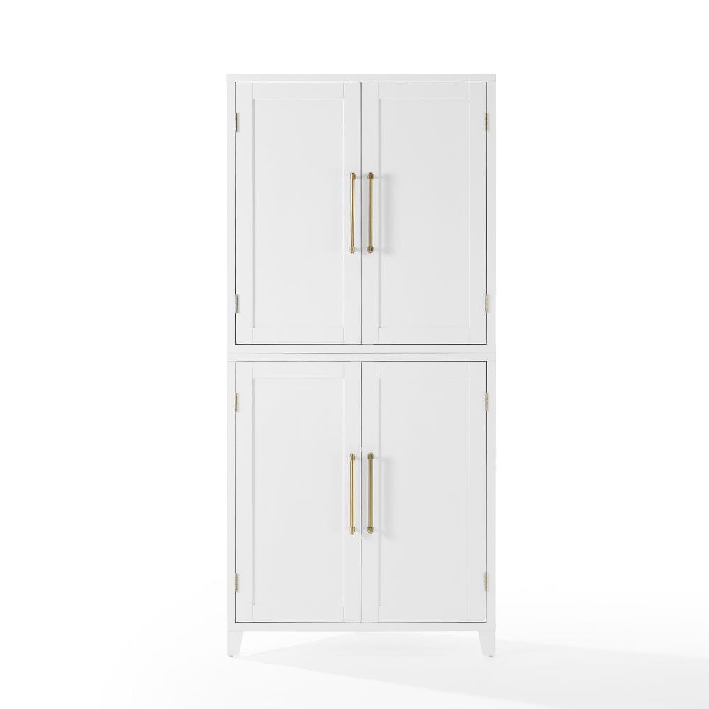 Crosley Furniture - Roarke Corner Kitchen Storage Pantry Cabinet - KF33057WH view 2
