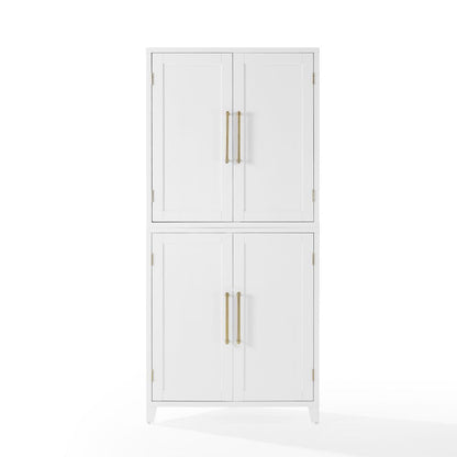 Crosley Furniture - Roarke Corner Kitchen Storage Pantry Cabinet - KF33057WH view 2
