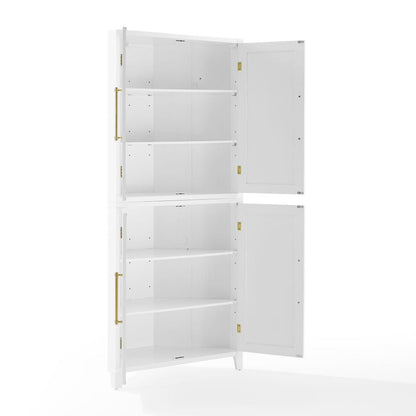Crosley Furniture - Roarke Corner Kitchen Storage Pantry Cabinet - KF33057WH view 3