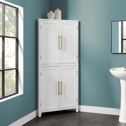 Crosley Furniture - Roarke Corner Kitchen Storage Pantry Cabinet - KF33057WH view 6