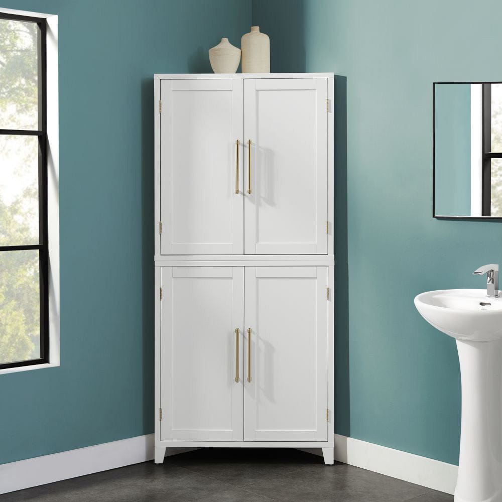 Crosley Furniture - Roarke Corner Kitchen Storage Pantry Cabinet - KF33057WH view 7